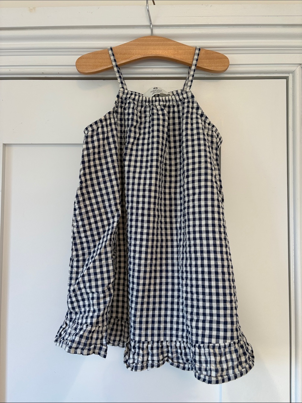 H&M Kids - Navy & White Gingham Sleeveless Dress